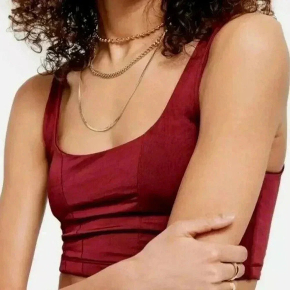 FREE PEOPLE Be Cool Brami in Burgundy S - Picture 1 of 5